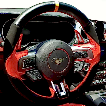 2015-2021 кожаный замшевый чехол рулевого колеса ручной работы для Ford Mustang private Custom