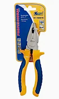 KRAFT KT700572 Пассатижи комбинированные 180mm CrV, DIN 5746, HRCbody 43-48, HRCcutter 56-82, з