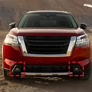 Аксессуары для украшения крышки передней противотуманной фары автомобиля Nissan Pathfinder R53 2022 2023 - Серебристый