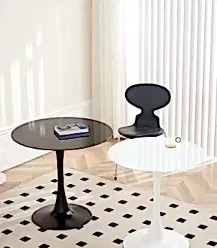 Белый круглый стол для дома маленького размера простой современный круглый магазин чая стол тюльпан для ведения переговоров