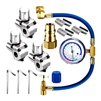 Для системы охлаждения кондиционера Шланг для заправки фреоном холодильника с манометрическим комплектом R134A R12 R22, с пробивным краном BPV31