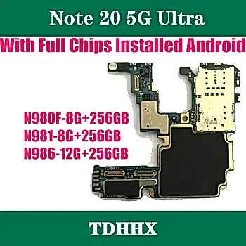 Заводская разблокированная материнская плата 20 5G Ultra N980F N981B N981U N986U N985F 128 ГБ 256 ГБ материнская плата с системой Android