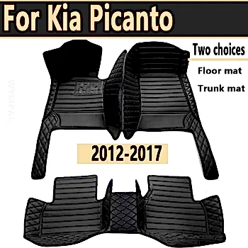 Кожаные автомобильные коврики для Kia Picanto Morning Grand Eko Taxi JA 2012 ~ 2017, 5 дверных противогрязных автомобильных ковриков, автомобильные аксессуары