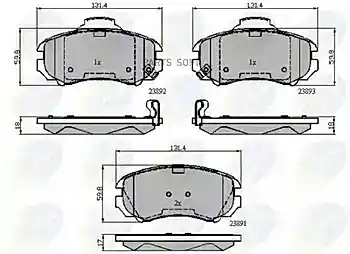 КОЛОДКИ HYU ELANTRA XD 06 -/ELANTRA SALOON XD 00 -/KIA SPORTAGE 04 - от официального дистрибьютора, производитель - COMLINE, ар