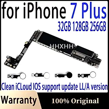 Материнская плата для iPhone 7 Plus 32 г/128 г с/без Touch ID, очищенная iCloud, 100% полностью протестирована, рабочая материнская плата, бесплатная доставка