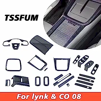 Наклейка из углеродного волокна для салона автомобиля, крышка панели переключения передач для Lynk & Co 08 EM-P Pro Halo PLUS 2023 2024 2025, аксессуары