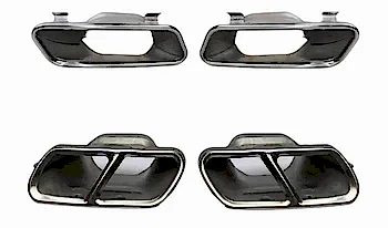 Подходит для Mercedes-Benz S-класса W221, хвостовая горловина выхлопной трубы S300L, четыре выхода S350L, модифицированный S400S500S600L, двойной порт