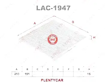 Фильтр воздух во внутренном пространстве Lynx LAC-1947